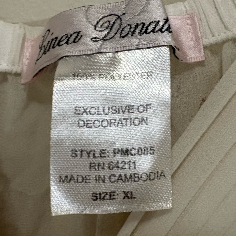 Linea Donatella Cream and Brown Lace Chemise - Picture 4 of 7